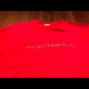 Nike red football t shirt
